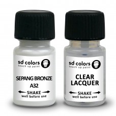 SD COLORS SEPANG BRONZE A32 сompatible BMW New Touch Up Paint 8ML REPAIR SCRATCH CHIP BRUSH COLOR CODE A32 SEPANG BRONZE (PAINT+LACQUER)