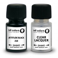 SD COLORS ATTITUDE BLACK 218 сompatible TOYOTA New Touch Up Paint 8ML REPAIR SCRATCH CHIP BRUSH COLOR CODE 218 ATTITUDE BLACK (PAINT+LACQUER)