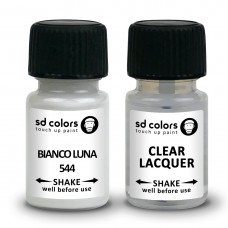 SD COLORS BIANCO LUNA 544 сompatible VESPA New Touch Up Paint 8ML REPAIR SCRATCH CHIP BRUSH COLOR CODE 544 BIANCO LUNA (PAINT+LACQUER)