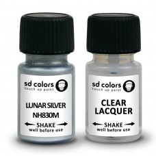 SD COLORS LUNAR SILVER NH830M сompatible HONDA New Touch Up Paint 8ML REPAIR SCRATCH CHIP BRUSH COLOR CODE NH830M LUNAR SILVER (PAINT+LACQUER)