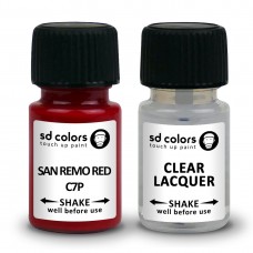 SD COLORS SAN REMO RED C7P сompatible SUBARU New Touch Up Paint 8ML REPAIR SCRATCH CHIP BRUSH COLOR CODE C7P SAN REMO RED (PAINT+LACQUER)