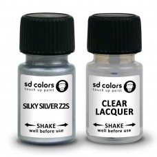 SD COLORS SILKY SILVER Z2S сompatible SUZUKI New Touch Up Paint 8ML REPAIR SCRATCH CHIP BRUSH COLOR CODE Z2S SILKY SILVER (PAINT+LACQUER)