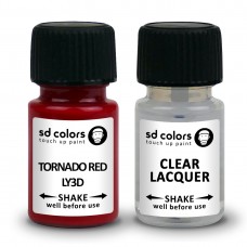 SD COLORS TORNADO RED LY3D сompatible VW/AUDI New Touch Up Paint 8ML REPAIR SCRATCH CHIP BRUSH COLOR CODE LY3D TORNADO RED (PAINT+LACQUER)