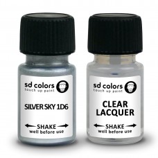SD COLORS SILVER SKY 1D6 сompatible TOYOTA New Touch Up Paint 8ML REPAIR SCRATCH CHIP BRUSH COLOR CODE 1D6 SILVER SKY (PAINT+LACQUER)