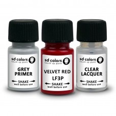 SD COLORS VELVET RED LF3P сompatible VW/AUDI New Touch Up Paint 8ML REPAIR SCRATCH CHIP BRUSH COLOR CODE LF3P VELVET RED (PAINT+PRIMER+LACQUER)