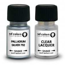 SD COLORS PALLADIUM SILVER 792 сompatible MERCEDES New Touch Up Paint 8ML REPAIR SCRATCH CHIP BRUSH COLOR CODE 792 PALLADIUM SILVER (PAINT+LACQUER)