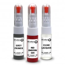 SD COLORS RED EMOCION   S3H сompatible SEAT New Touch Up Paint Pen REPAIR KIT 7ML SCRATCH CHIP BRUSH COLOR CODE S3H RED EMOCION   (PAINT+PRIMER+LACQUER)