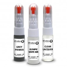 SD COLORS OLYMPIC WHITE 40R сompatible OPEL New Touch Up Paint Pen REPAIR KIT 7ML SCRATCH CHIP BRUSH COLOR CODE 40R OLYMPIC WHITE (PAINT+PRIMER+LACQUER)