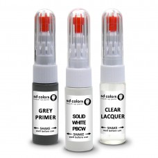 SD COLORS SOLID WHITE PBCW сompatible TESLA New Touch Up Paint Pen REPAIR KIT 7ML SCRATCH CHIP BRUSH COLOR CODE PBCW SOLID WHITE (PAINT+PRIMER+LACQUER)