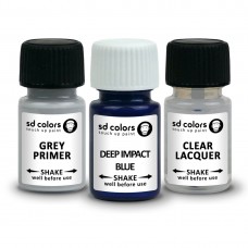 SD COLORS  DEEP IMPACT BLUE сompatible FORD New Touch Up Paint 8ML REPAIR SCRATCH CHIP BRUSH COLOR CODE DEEP IMPACT BLUE  (PAINT+PRIMER+LACQUER)