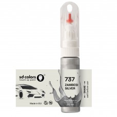 Touch Up Paint 20ml ZAMBESI SILVER 737 for JAGUAR/LAND ROVER Scratch and Chip Repair Brush