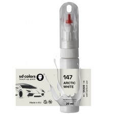 Touch Up Paint 20ml ARCTIC WHITE 147 for MERCEDES Scratch and Chip Repair Brush