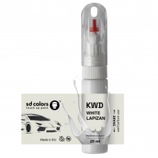 Touch Up Paint 20ml WHITE LAPIZAN KWD for PEUGEOT/CITROEN Scratch and Chip Repair Brush